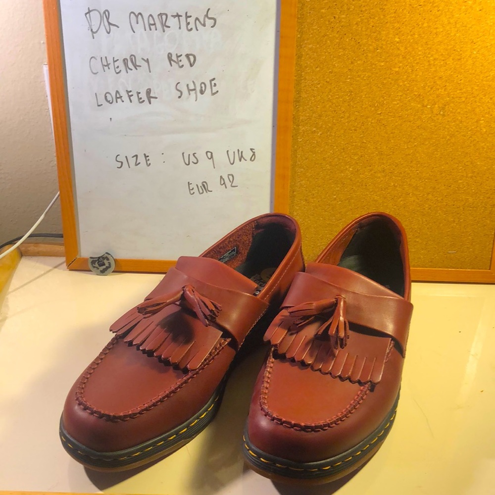 Dr.Mertens cherry red Edison loafer shoe